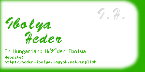 ibolya heder business card